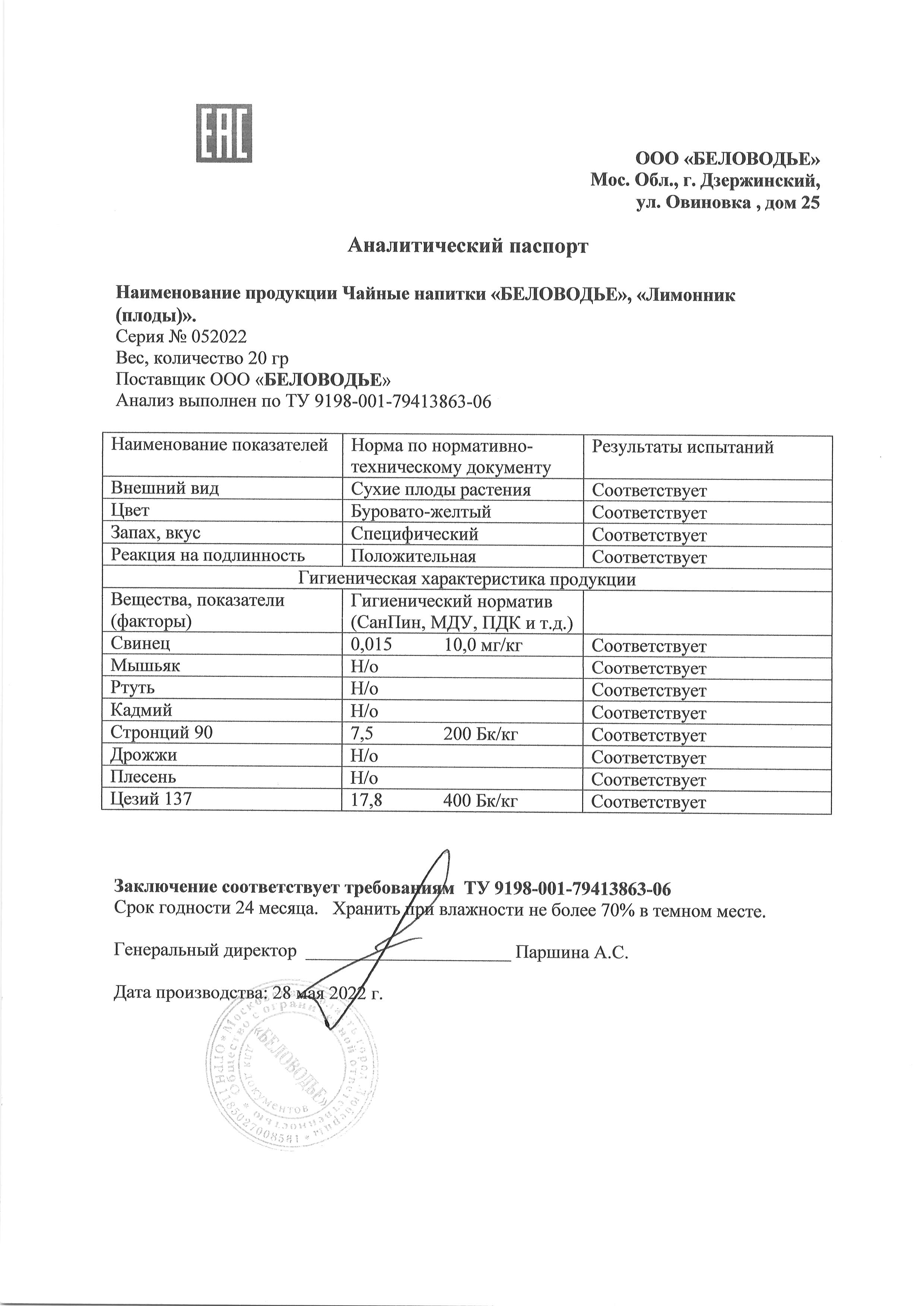 Паспорт №052022